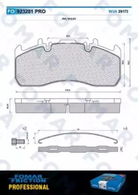 FOMAR FRICTION fo923281 -  Комплект тормозных колодок, дисковый тормоз